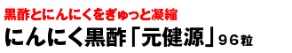 にんにく黒酢「元健源」96粒